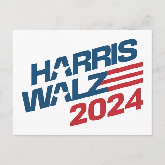 2024 Verkiezingen Harris Walz Briefkaart (Voorkant)