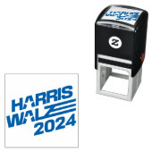 2024 Verkiezingen Harris Walz Zelfinktende Stempel (In situ)