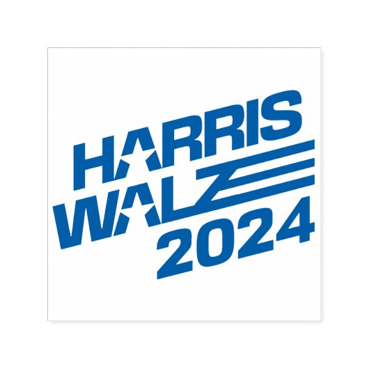 2024 Verkiezingen Harris Walz Zelfinktende Stempel (Design)