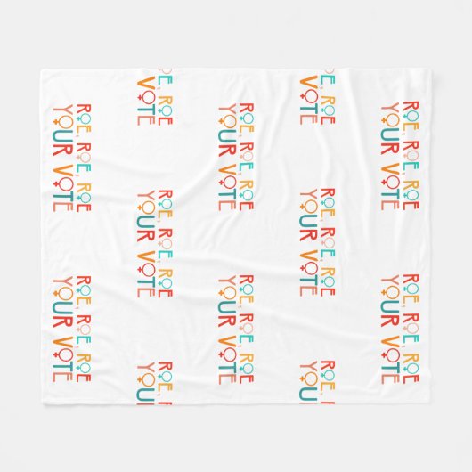 2024 Verkiezingen Vrouwenrechten Roe Roe Roe Uw st Fleece Deken (Voorkant (Horizontaal))