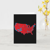 2024 Verkiezingskaart Red Trump Vance Versla Blue  Kaart (Gele Bloem)