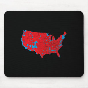 2024 Verkiezingskaart Red Trump Vance Versla Blue Muismat