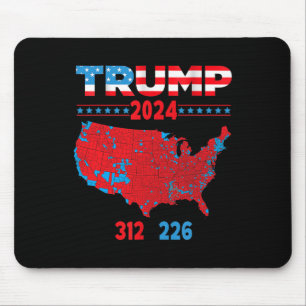 2024 Verkiezingskaart Trump 312 Red 2024 Verkiezin Muismat