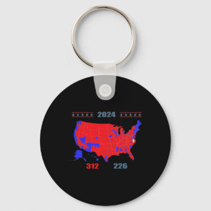 2024 Verkiezingskaart Trump 312 Red 2024 Verkiezin Sleutelhanger