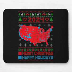2024 Verkiezingskaart Trump Landslide Ugly Christm Muismat