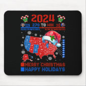 2024 Verkiezingskaart Vrolijk Kerstfeest Trump Lan Muismat (Voorkant)