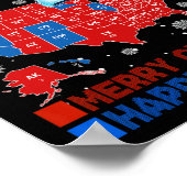 2024 Verkiezingskaart Vrolijk Kerstfeest Trump Lan Poster (Hoek)