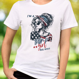 2024 Verkiezingsvibes Ik ben een Trump Girl Deal e Tri-Blend Shirt