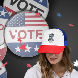 2024 Verkiezingsvibes Ik ben een Trump Girl Deal e Trucker Pet