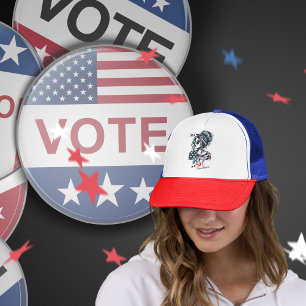 2024 Verkiezingsvibes Ik ben een Trump Girl Deal e Trucker Pet