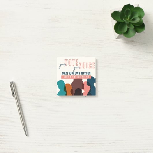 2024 Verkiezingsvrouwen Uw stem, Uw stem Post-it® Notes (Kantoor)