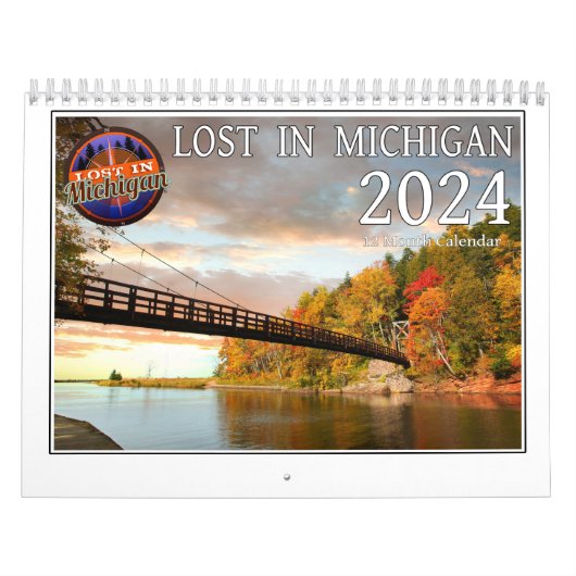 2024 Verloren in Michigan Wall Calendar Kalender (Hoes)
