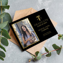 2024 Verpleegschool afstuderen gouden elegante fot