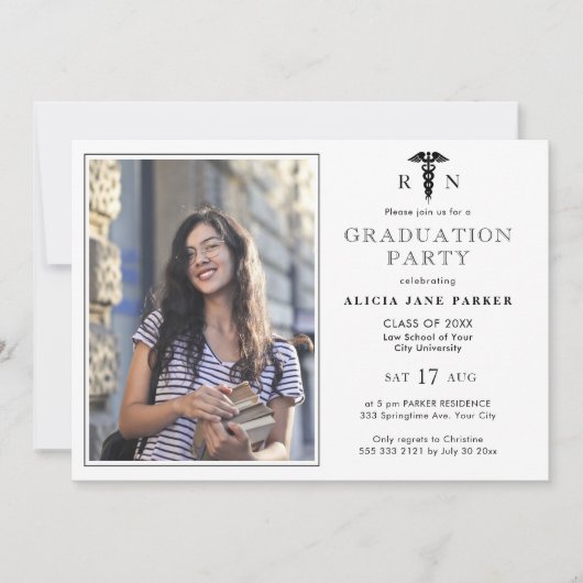2024 Verpleegschool afstuderen moderne foto Kaart (Voorkant)