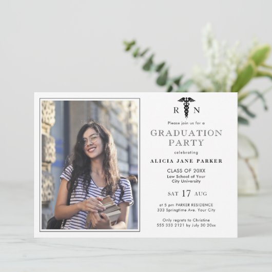 2024 Verpleegschool afstuderen moderne foto Kaart (Staand voorkant)