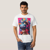"2024 Viering Extravaganza: Nieuwjaar gejuich T-shirt (Voorkant volledig)