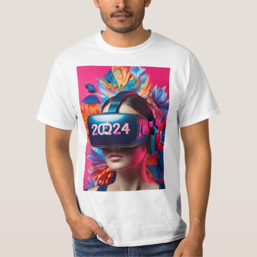 "2024 Viering Extravaganza: Nieuwjaar gejuich T-shirt (Voorkant)
