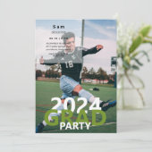 2024 Voetbal Foto Afstudeerfeest Kaart (Staand voorkant)