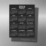 2024 Voljaar Uitzicht Kalender - Basic zwart Minim Magnetisch Uitwisbaar Vel<br><div class="desc">Een standaard zoek je kantoor of schoolkluisje.</div>