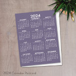 2024 Voljaar Uitzicht Kalender - Basisminimum Briefkaart<br><div class="desc">Een basiskalender van 2024 in zwart-wit. Een standaard look voor uw thuis kantoor of school locker. Een eenvoudig volledig jaar in één oogopslag kalender om het hele jaar door te gebruiken.</div>