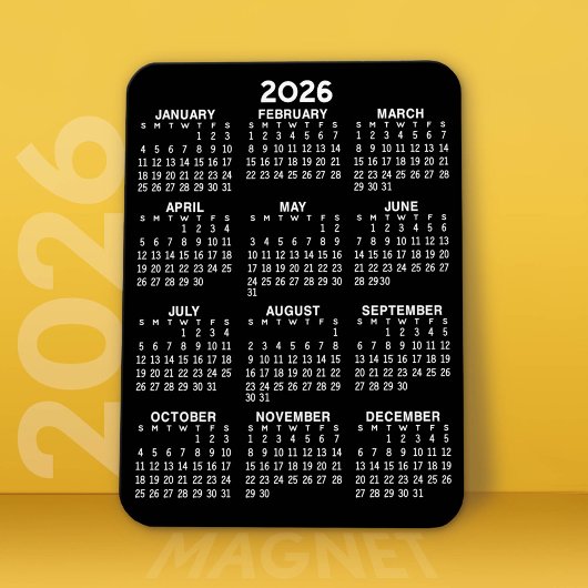 2024 Voljaar Uitzicht Kalender - Basisminimum Magneet