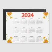 2024 Voljaar Uitzicht Kalender - Basisminimum Magnetische Uitnodiging (Voorkant / Achterkant)