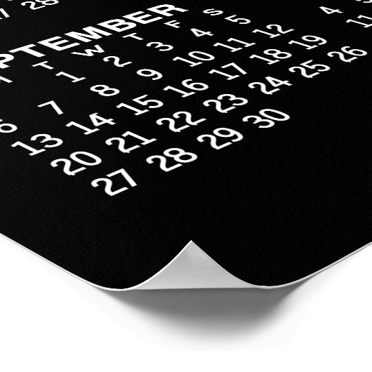 2024 Voljaar Uitzicht Kalender - horizontaal - Zwa Poster (Hoek)