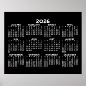 2024 Voljaar Uitzicht Kalender - horizontaal - Zwa Poster (Voorkant)