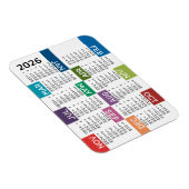 2024 Voljaar Uitzicht Kalender - leuk en kleurrijk Magneet (Rechterzijde)