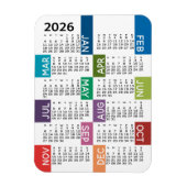 2024 Voljaar Uitzicht Kalender - leuk en kleurrijk Magneet (Verticaal)