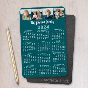 2024 Voljaar Uitzicht Kalender met 4 foto's Magneet