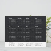 2024 Volledig Jaar in een oogopslag Feestdagen Kal Kaart (Staand voorkant)