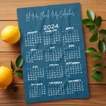 2024 volledige jaarkalender - Laat me controleren  Theedoek<br><div class="desc">Blauw en wit - Een minimale, eenvoudige 12 maanden kalender met een effen kleur achtergrond. De lettertypen zijn eenvoudig te lezen en de kleuren kunnen worden gewijzigd. — Als u het aanpassingsgebied opent, gaat u naar een geavanceerd ontwerpgebied waar u de achtergrondkleur kunt wijzigen — en op dit ontwerp kunt...</div>