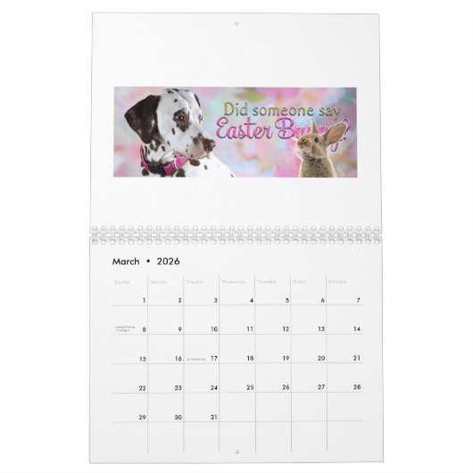 2024 Vrede Liefde & Chocolade Dalmatische Kalender (Mar 2026)
