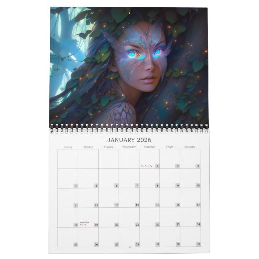 2024 Vrouwen van Magic 6 Fantasy Kunstkalender Kalender (Jan 2026)