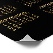 2024 Wandkalender Zwart/Goud Poster (Hoek)