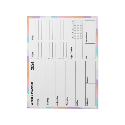 2024 Weekplanner Notitieblok (Linkerzijde)