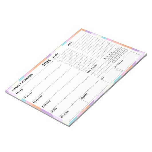 2024 Weekplanner Notitieblok (Schuin)