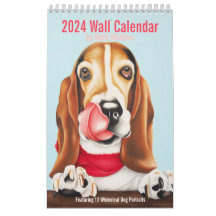 2024 Whimsical Hondenkalender - Klein