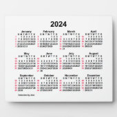 2024 White 52 Week ISO Desk Calendar, gepubliceerd Fotoplaat (Voorkant)