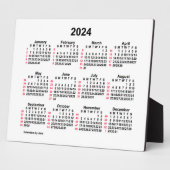 2024 White 52 Week ISO Desk Calendar, gepubliceerd Fotoplaat (Zijkant)