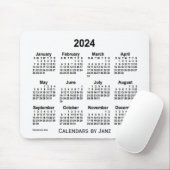 2024 White Calendar van Janz Muismat (Met muis)