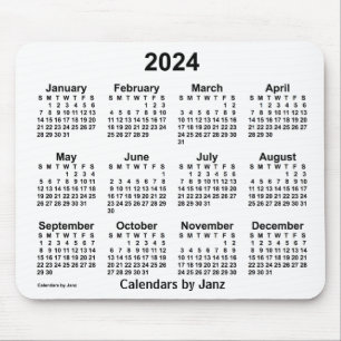 2024 White Calendar van Janz Muismat
