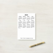 2024 White Calendar van Janz Post-it Notes (Op bureau)