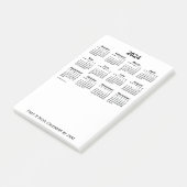 2024 White Calendar van Janz Post-it Notes (Schuin)