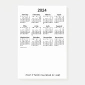 2024 White Calendar van Janz Post-it Notes (Voorkant)