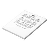 2024 White Calendar van Janz Small Notepad Notitieblok (Linkerzijde)