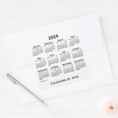 2024 White Calendar van Janz Square Sticker (Envelop)