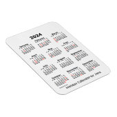 2024 White Holiday Calendar van Janz Magnet Magneet (Rechterzijde)