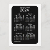 2024 White Neon 6 maanden Mini Calendar van Janz Briefkaart (Voorkant)
